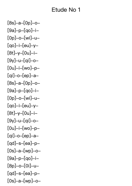 Etude No. 1