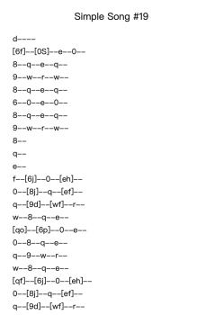 Simple Song #19