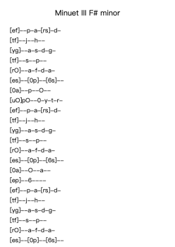Minuet III in F# minor