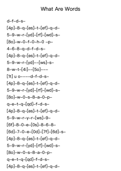 What Are Words