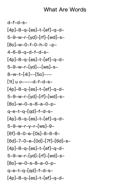 What Are Words
