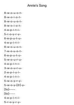 Annie's Song