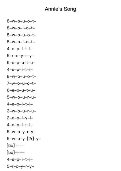 Annie's Song
