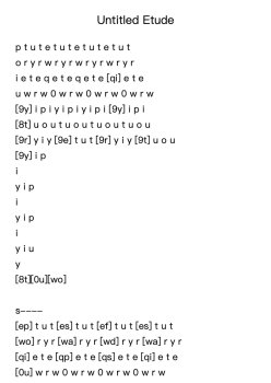 Untitled Etude