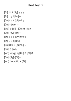 Unit Test 2