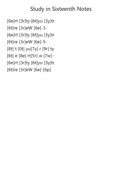 Study in Sixteenth Notes