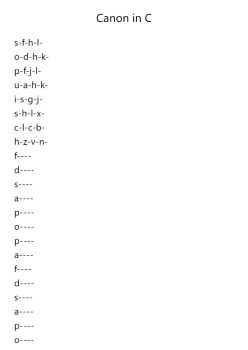 Canon in D Major, Pachelbel's Canon