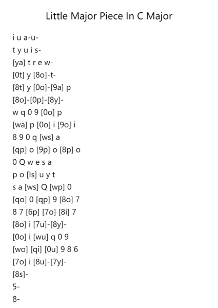 Little Major Piece in C Major