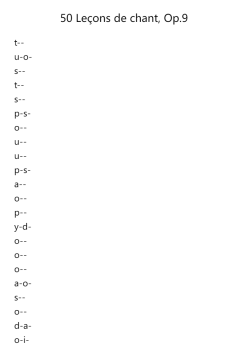 50 Leçons de chant, Op. 9