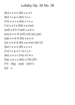Lullaby Op. 36 No. 28