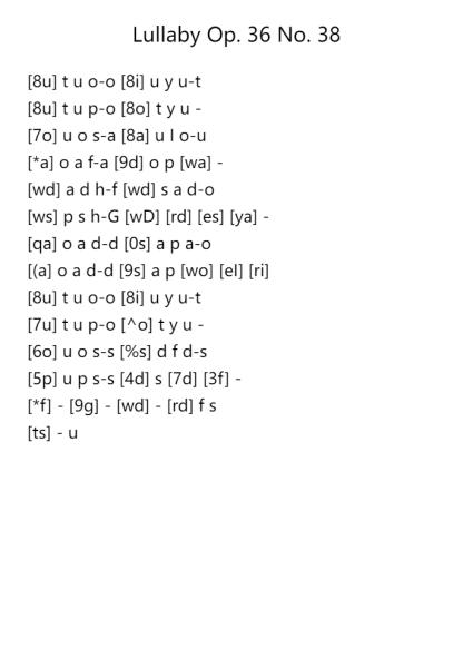 Lullaby Op. 36 No. 28