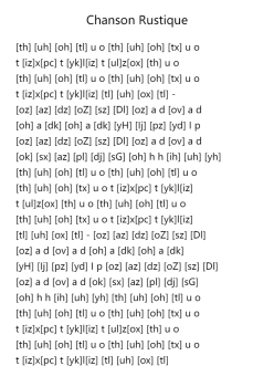 Chanson Rustique