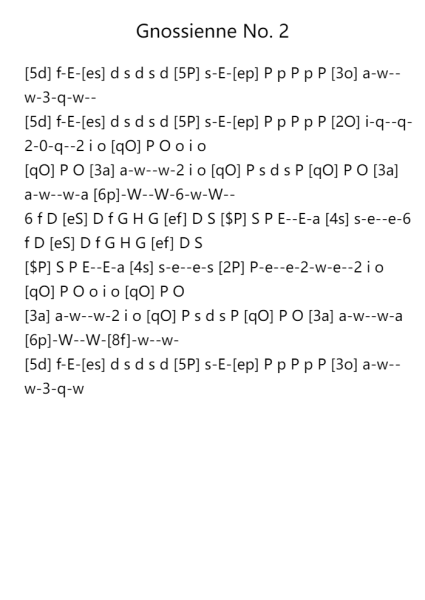 Gnossienne No. 2