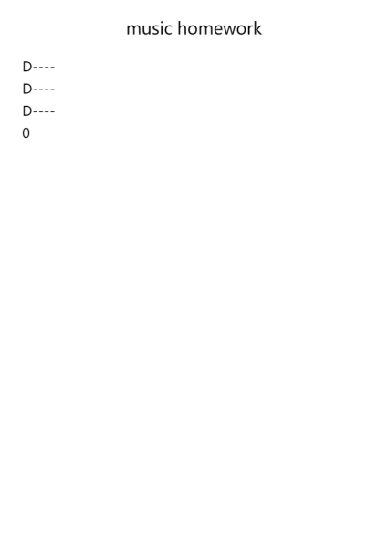 music homework