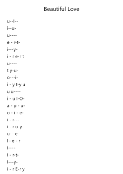 Beautiful Love in D Minor