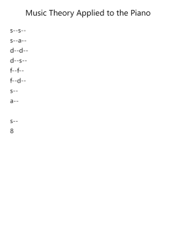 Music Theory Applied to the Piano