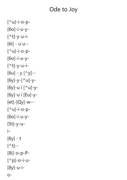 Ode to Joy
