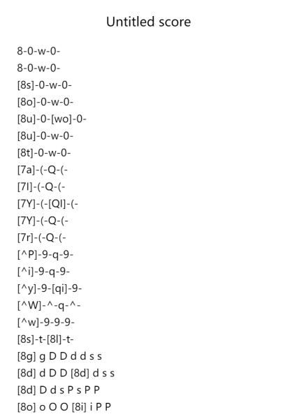 Untitled score