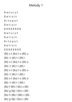 Melody 1