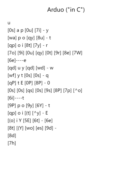 Arduo in C