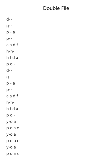 Double File