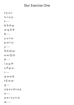 Slur-Exercise-One