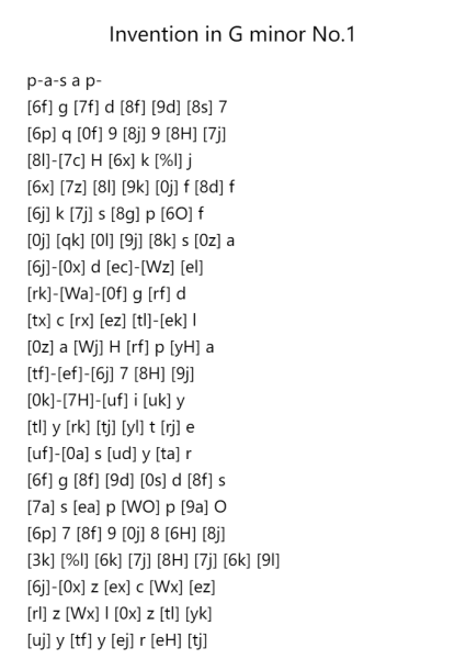 Invention in G Minor, BWV 782 No. 1