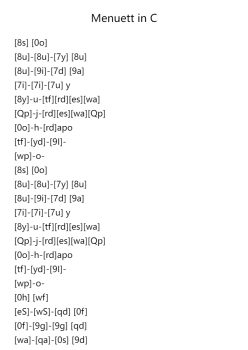 Menuett in C