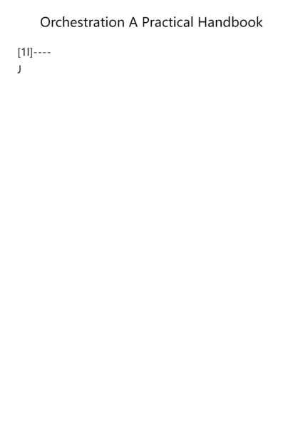 Orchestration A Practical Handbook