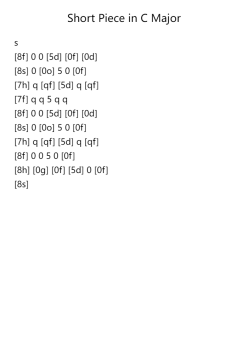 Short Piece in C Major