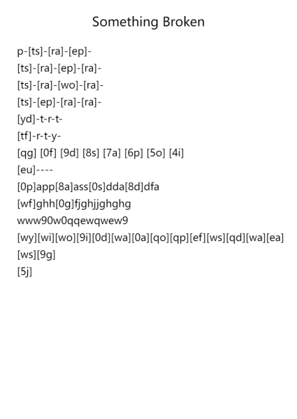 Something Broken