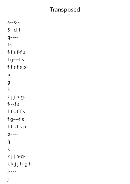 Transposed