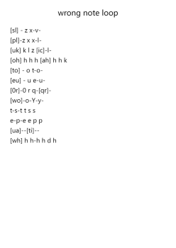 wrong note loop