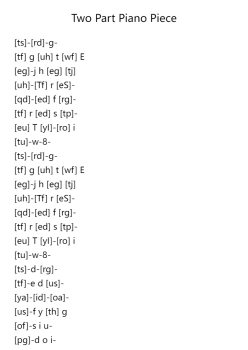Two Part Piano Piece