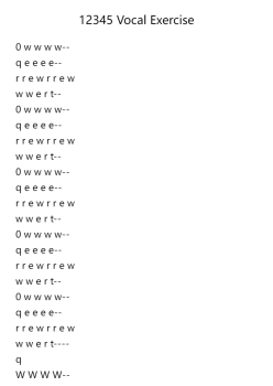 12345 Vocal Exercise (to the tune of Knees Up Mother Brown)