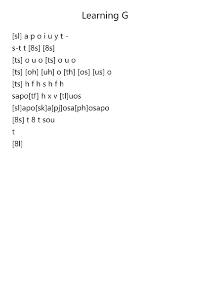 Learning G