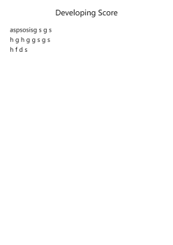 Developing Score