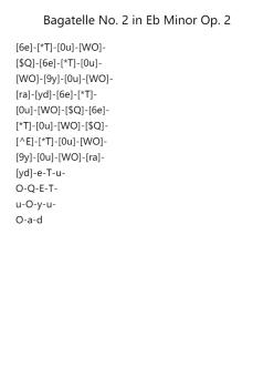 Bagatelle No. 2 in E-flat Minor, Op. 2