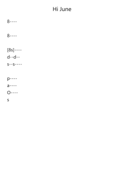 Hi June (Chord Progression)