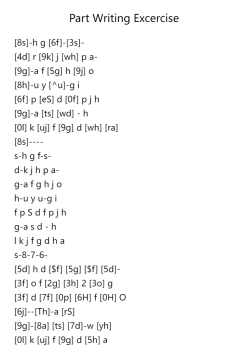 Part Writing Exercise 6/2/2022
