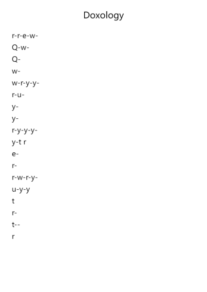 Doxology