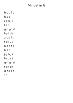 Minuet in G