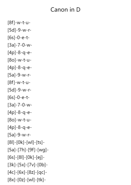 Canon in D Major