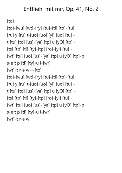 Entflieh' mit mir, Op. 41, No. 2