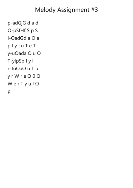 Melody Assignment #3