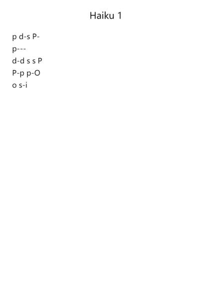 Haiku 1