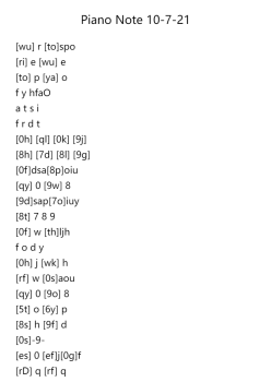 Piano Note 10-7-21