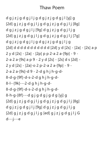 Thaw Poem