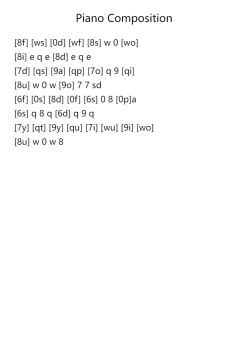Piano Composition