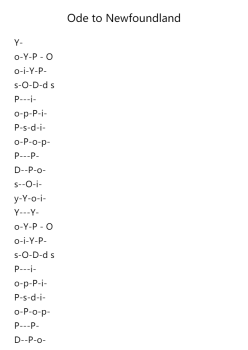 Ode to Newfoundland